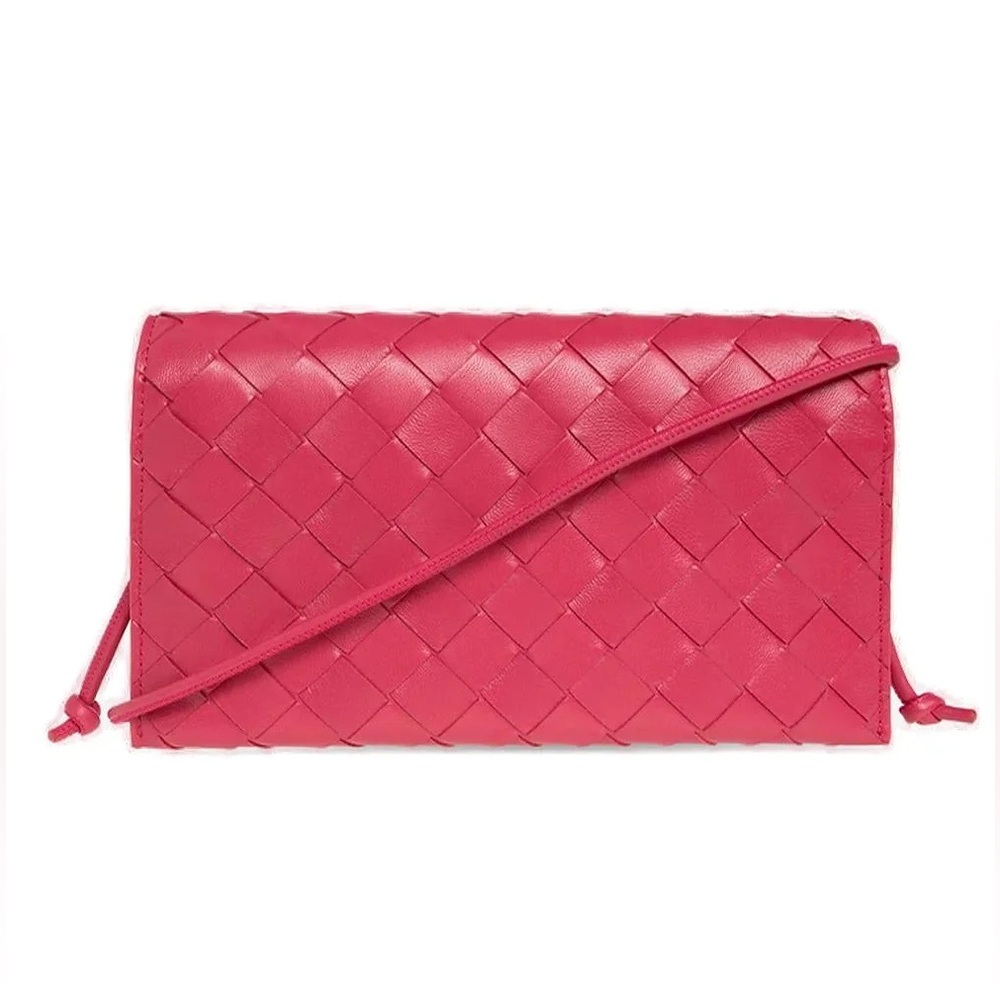 New Bottega Veneta Intrecciato Mini Wallet on strap